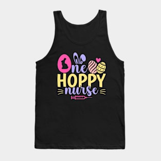 One Hoppy Nurse Cute Bunny Nurse Easter Nurse School Nurse Tank Top